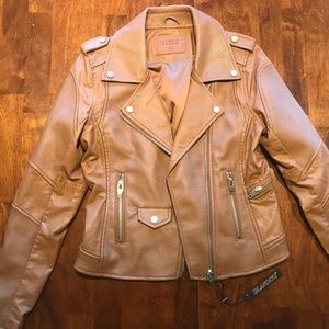 Blank NYC faux leather moto jacket